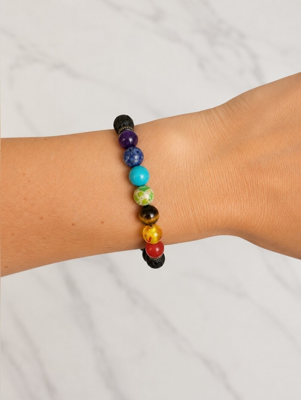 3/$30 Diffuser Chakra Beaded Macrame Adjustable Slide Unisex Bracelet